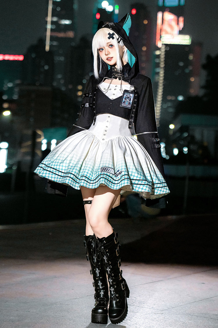 Print Future Suit Gothic Cool Lolita Dress