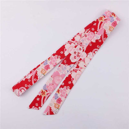 Vintage Red Lace Up Hanfu Hairband