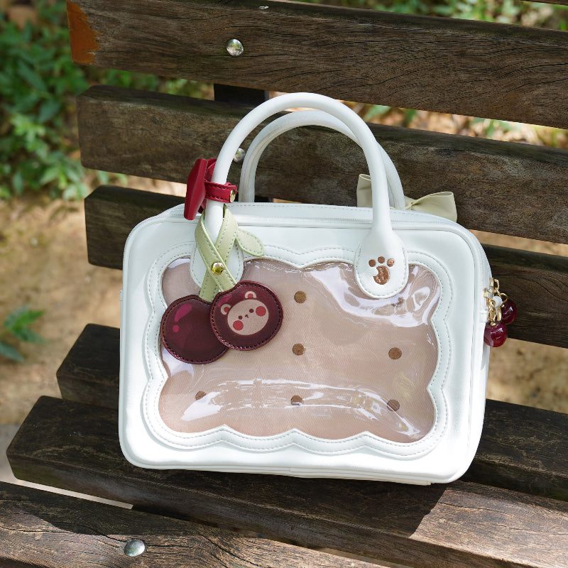 Cute Bow Cherry Bear Cross Bag