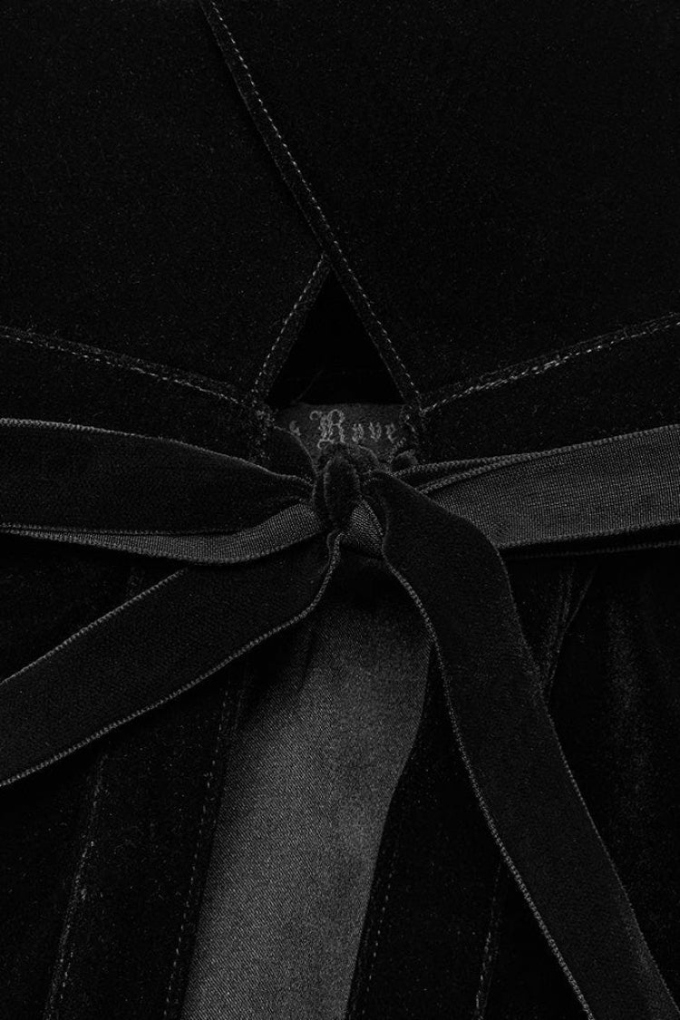 Gothic Cloak with Stand Collar, Lace Stitching and Nail Decorations