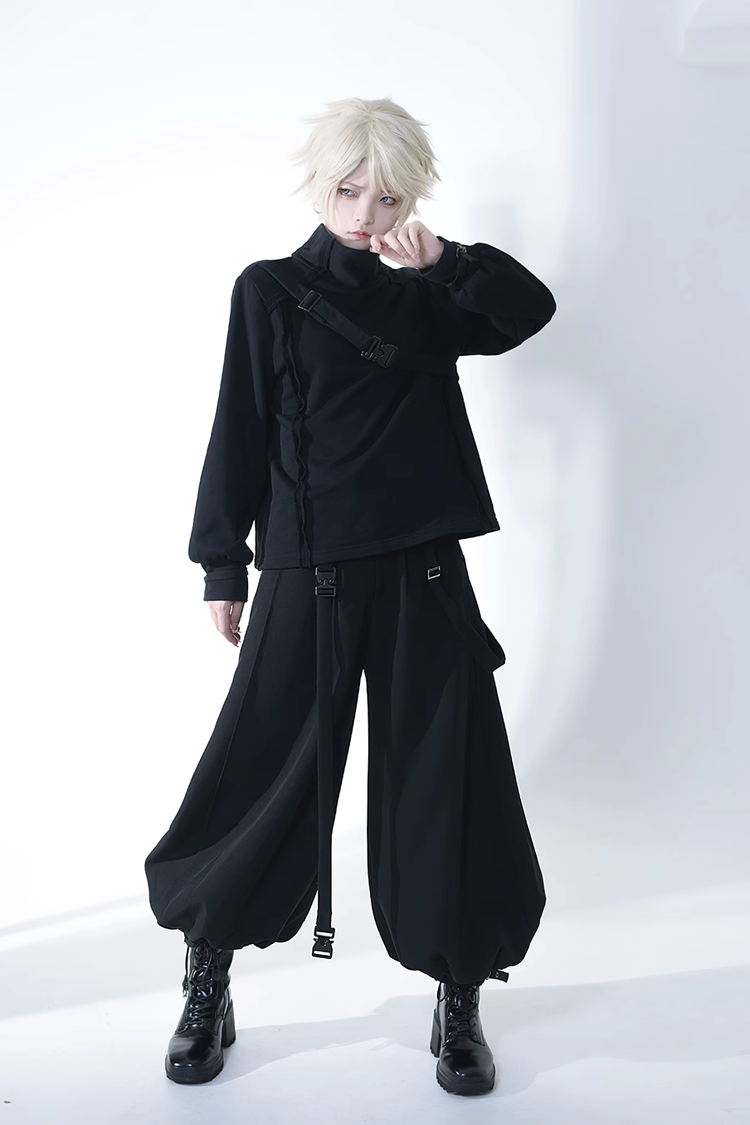 Cool Rabbit Ouji Lolita Trousers in Black Functional Design