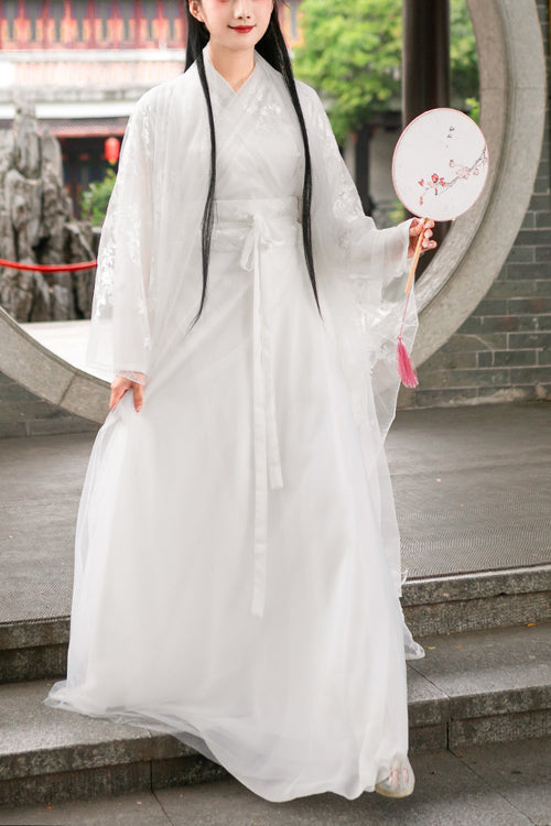 Ivory Chinese Fairy Hanfu Dress Complete Set for Women