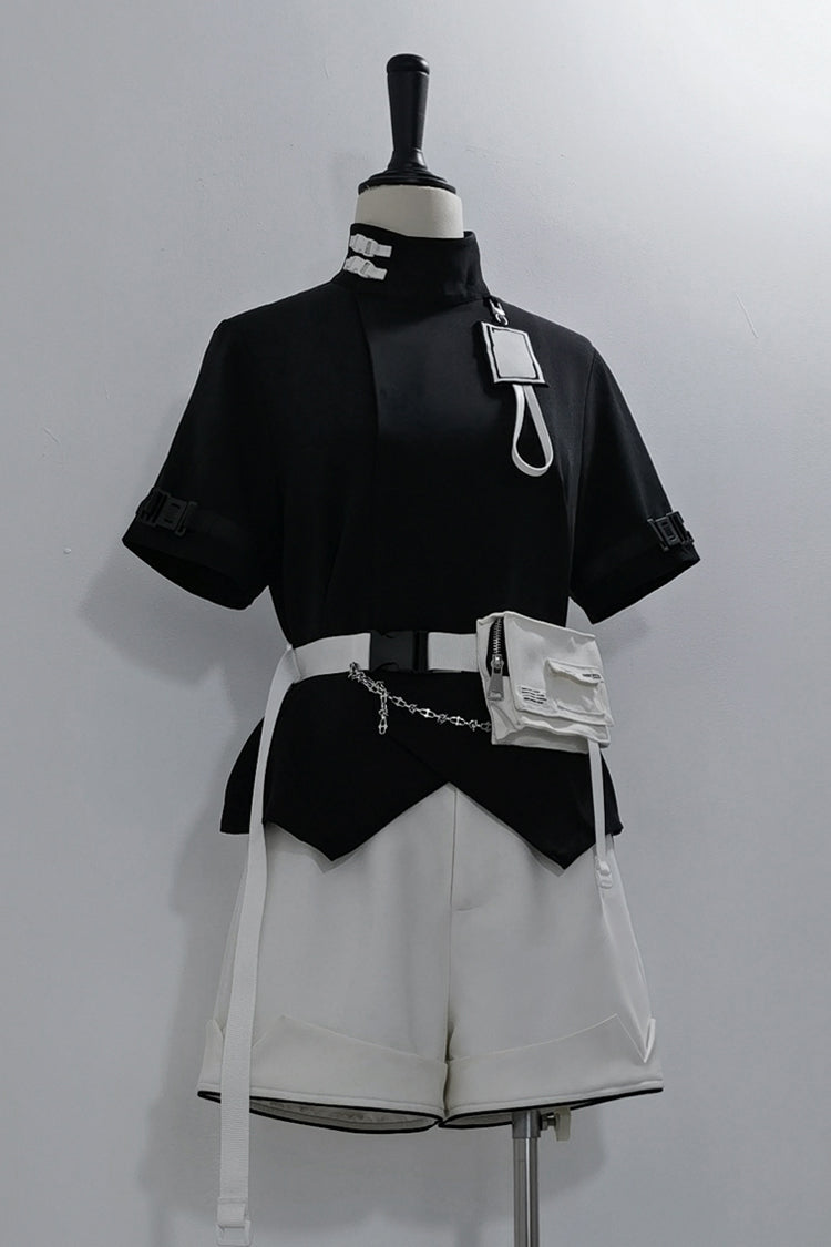 Ouji Fashion Prince Stand Collar Short Sleeve Lolita Blouse