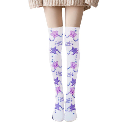 Cute Chic Star Print Lolita Stockings