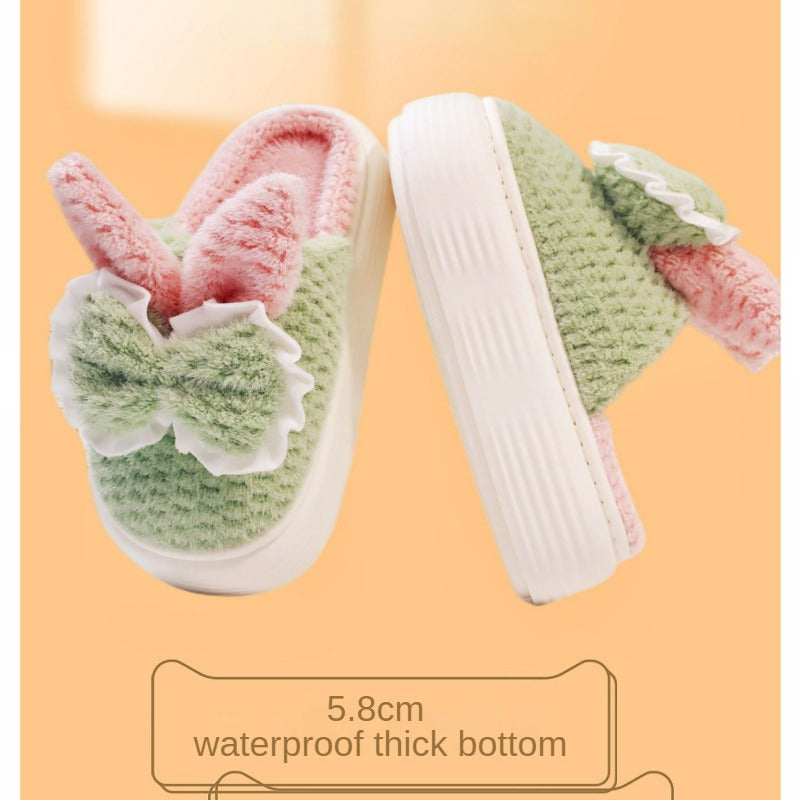 Pastel Bunny and Bows Cute Slippers ON894 MK Kawaii Store