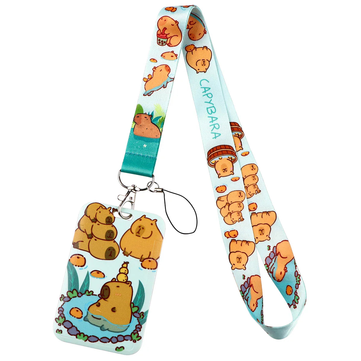 Capybara lanyard & card holder - bear - bears - capybara - lanyards - necklaces