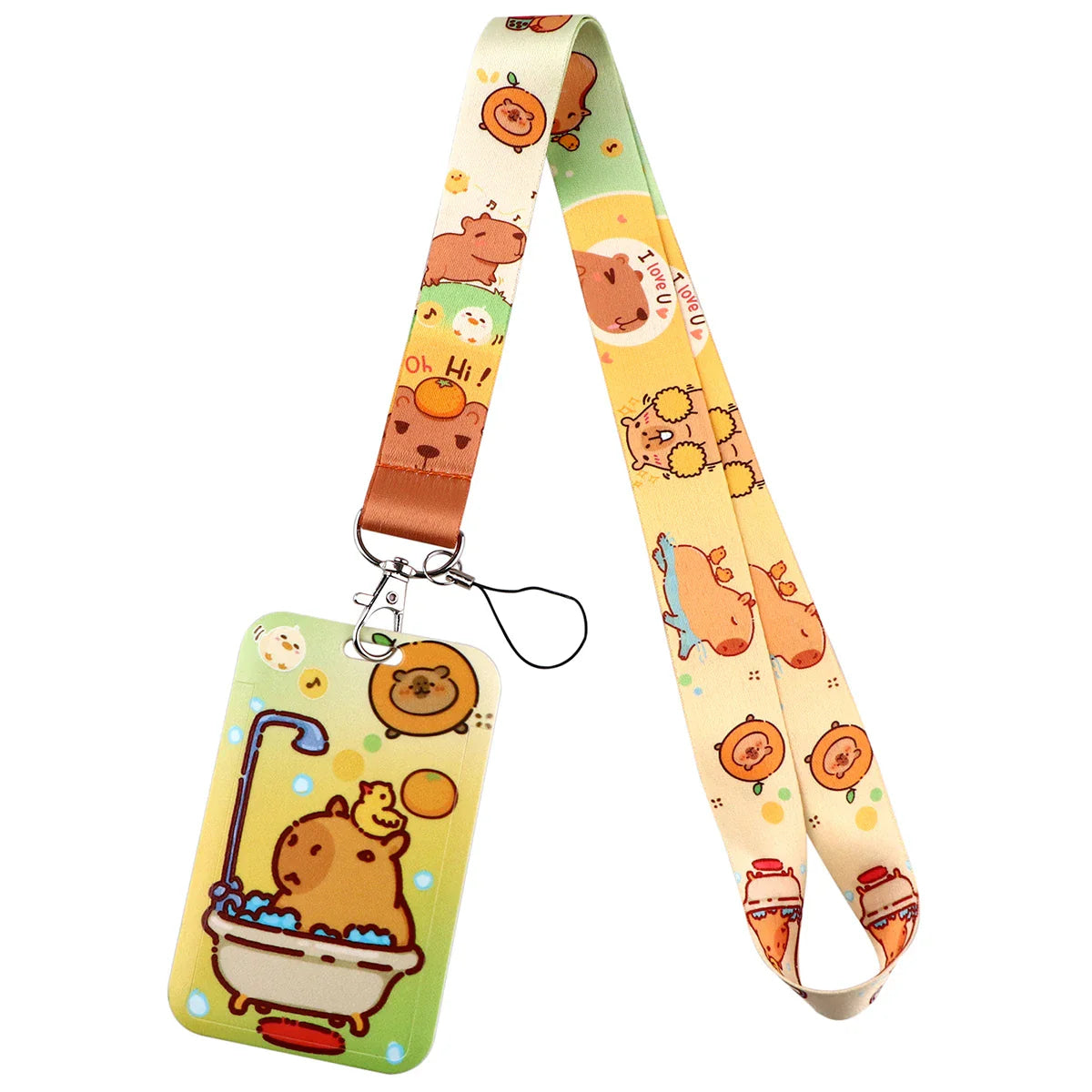 Capybara Lanyard and Card Holder