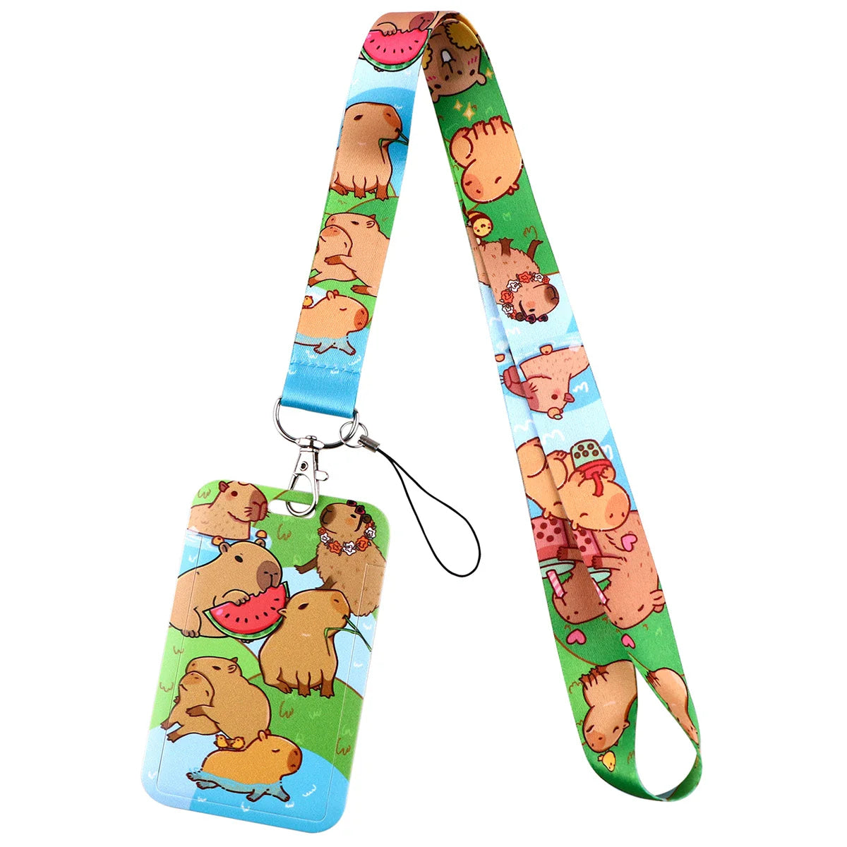 Capybara lanyard & card holder - bear - bears - capybara - lanyards - necklaces