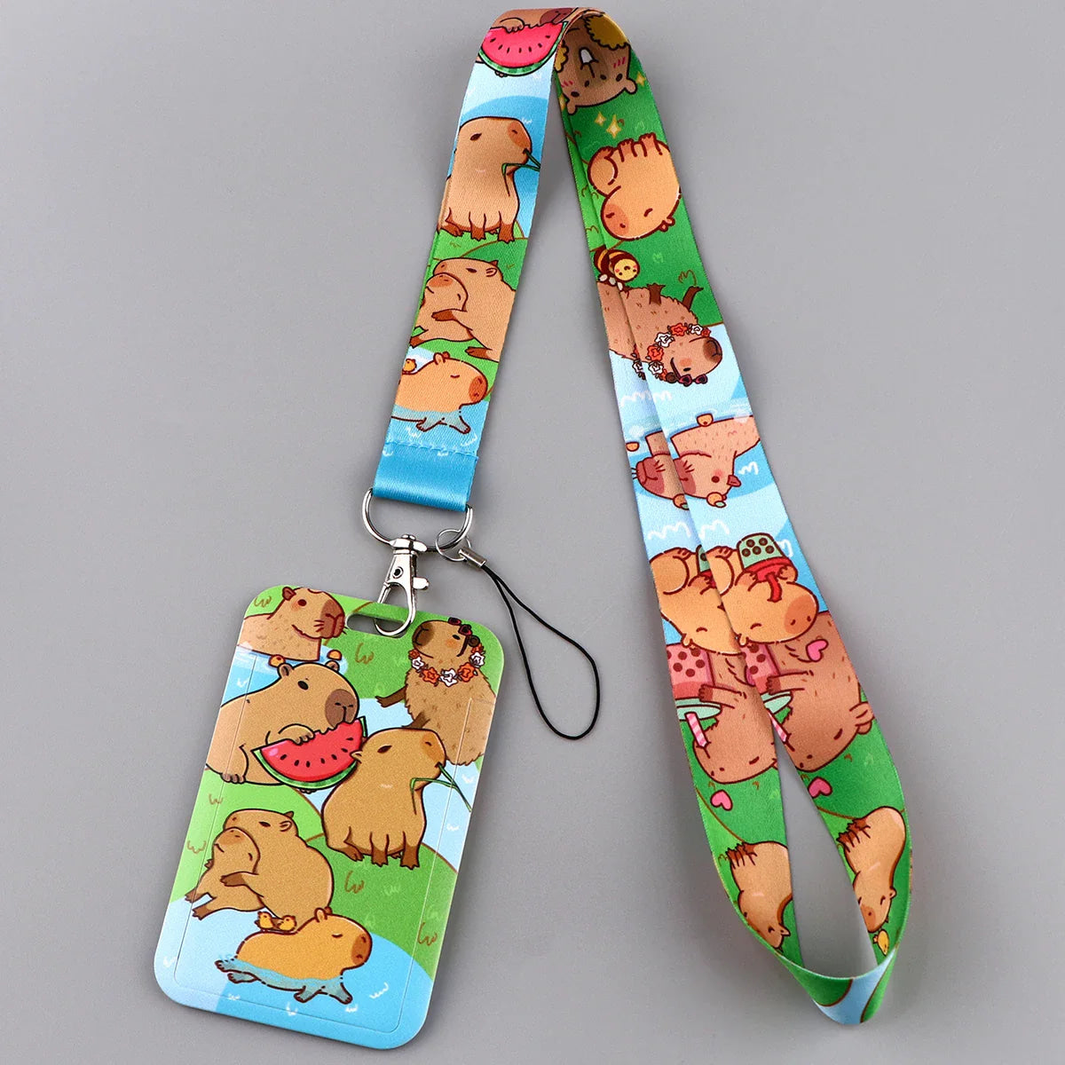 Capybara Lanyard and Card Holder