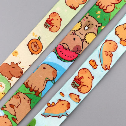 Capybara Lanyard and Card Holder