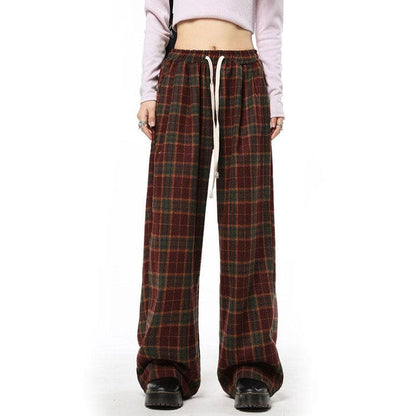 Casual Plaid Pants - Pants