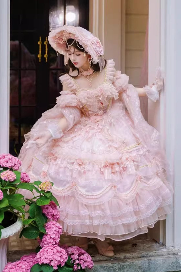 Runaway Princess Plus Size JSK with Hanayome Print & Pearls