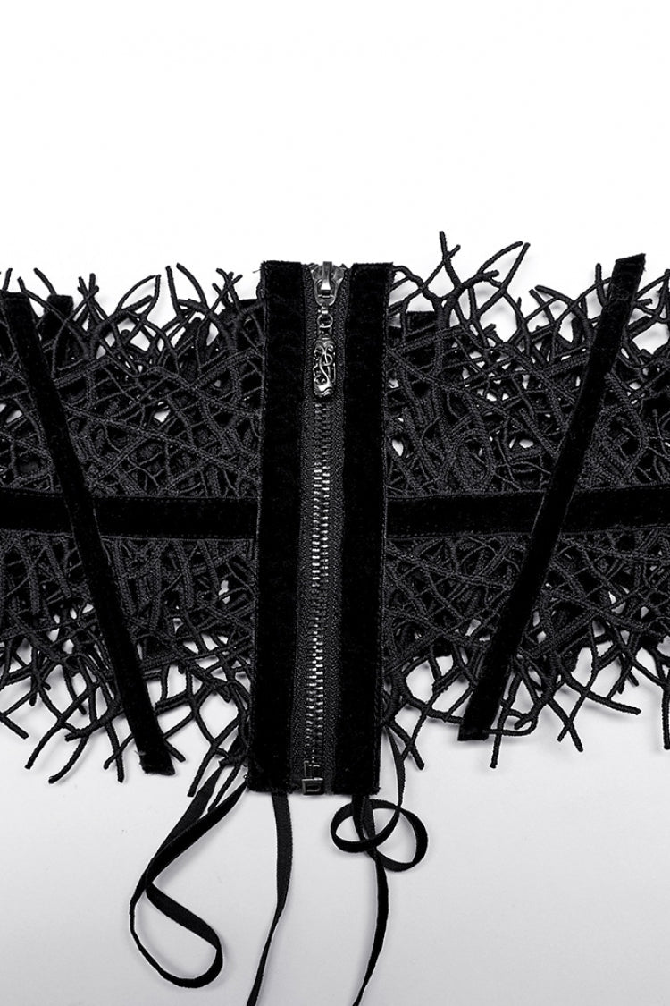 Women's Gothic Girdle with Hollow Mesh Design