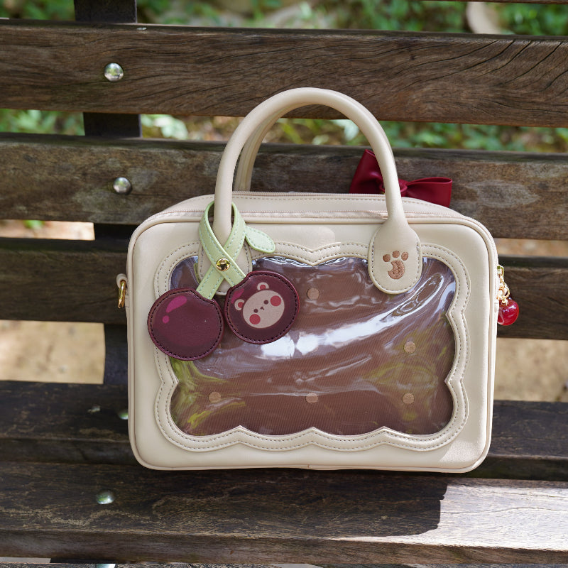 Cute Bow Cherry Bear Cross Bag