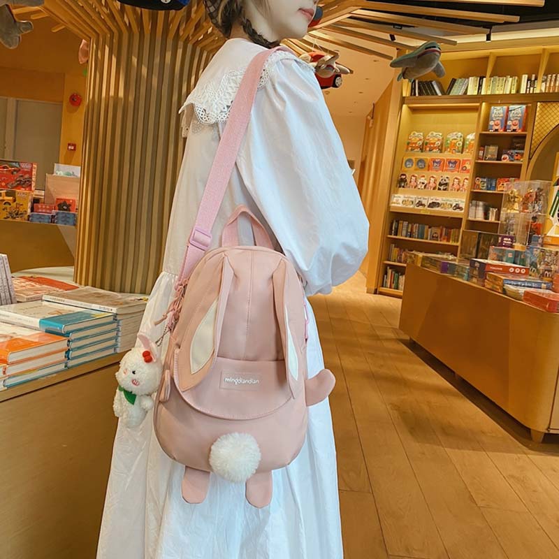 Cute Cartoon Bunny Ears Backpack