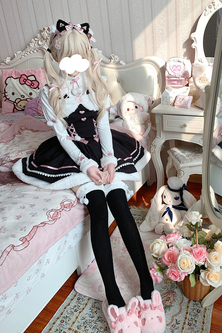 Star Meow Double Bowknot Sweet Lolita Jumper Dress