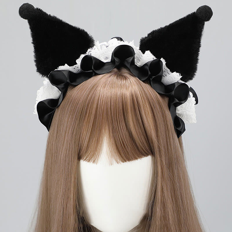 Kawaii Bunny Velvet Lace Lolita Headband