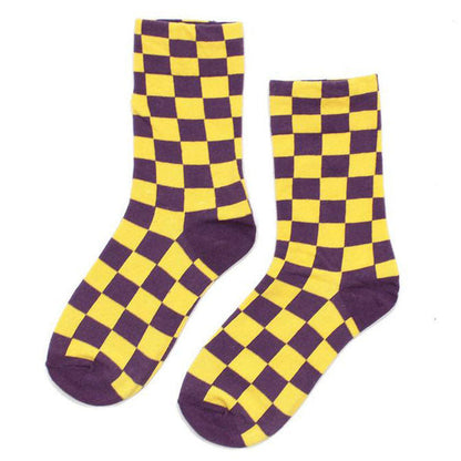 Colorful Checker Socks