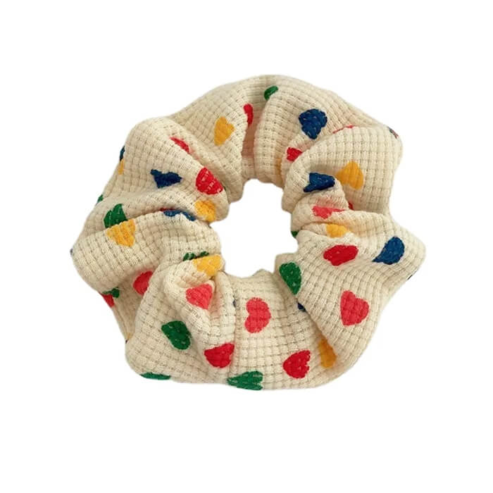 Colorful Hearts Scrunchie