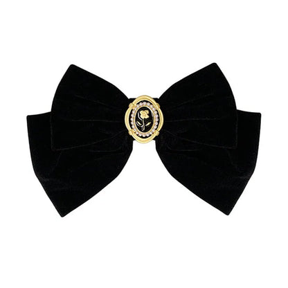 Elegant Black Velvet Hair Bow