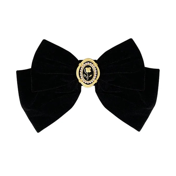 Coquette Black Velvet Hair Bow