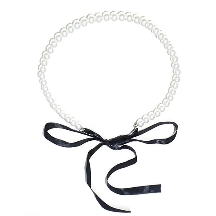 Classic Bow Pearl Necklace