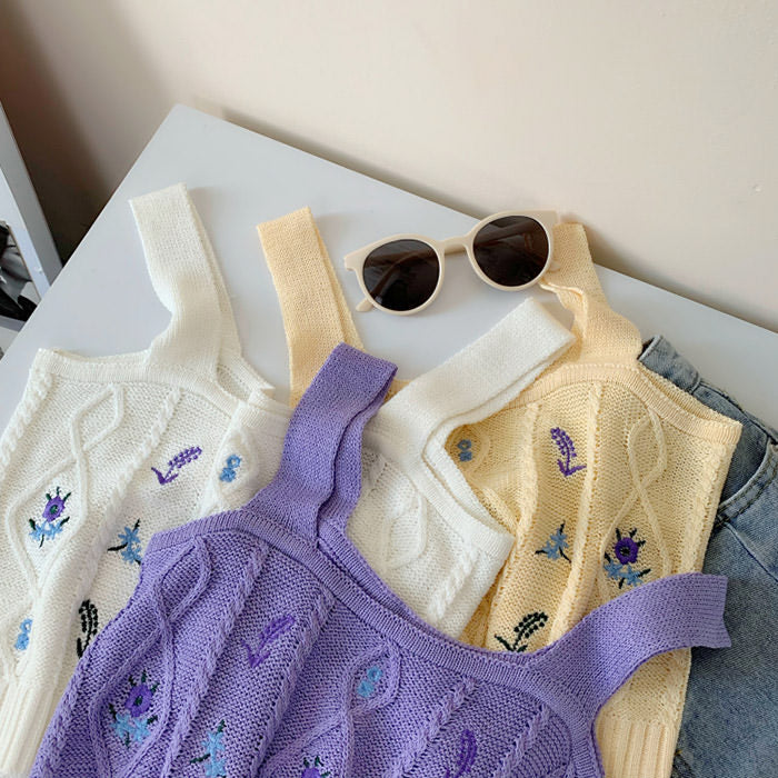 Floral Knit Tank Top