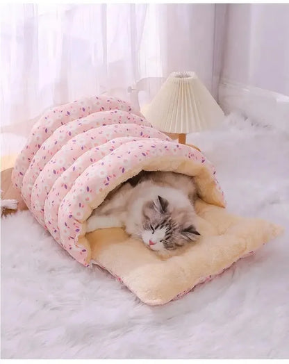 Cozy Sleeping Bag Cat Bed