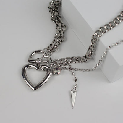 Y2K Heart Chain Necklace