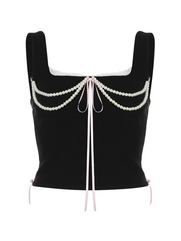 Vintage Elegant Pearl Camisole