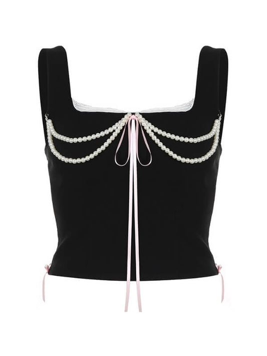 Vintage Elegant Pearl Camisole