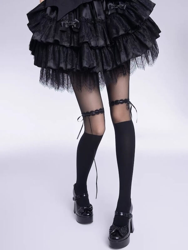 Sweet Lolita Ribbon Tights