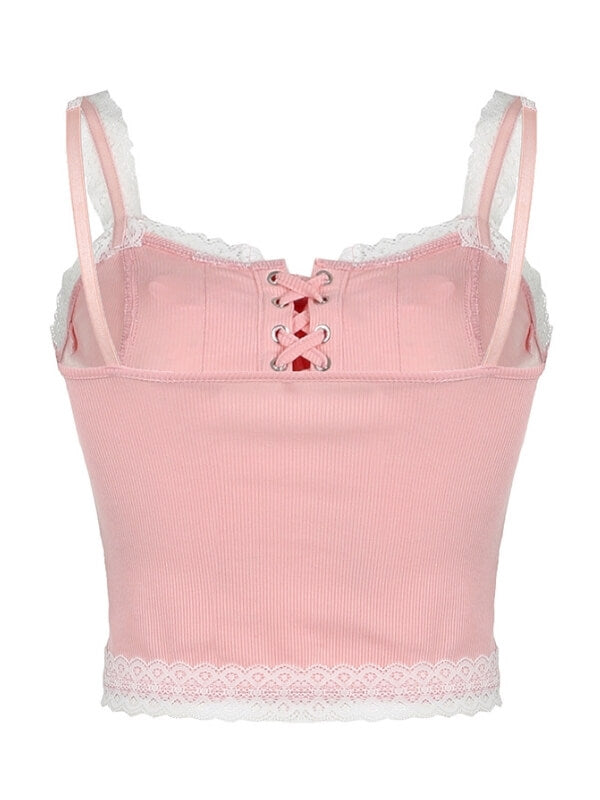 Sweet Pink Lace Camisole