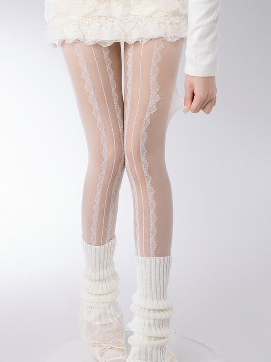 Lolita White Lace tights