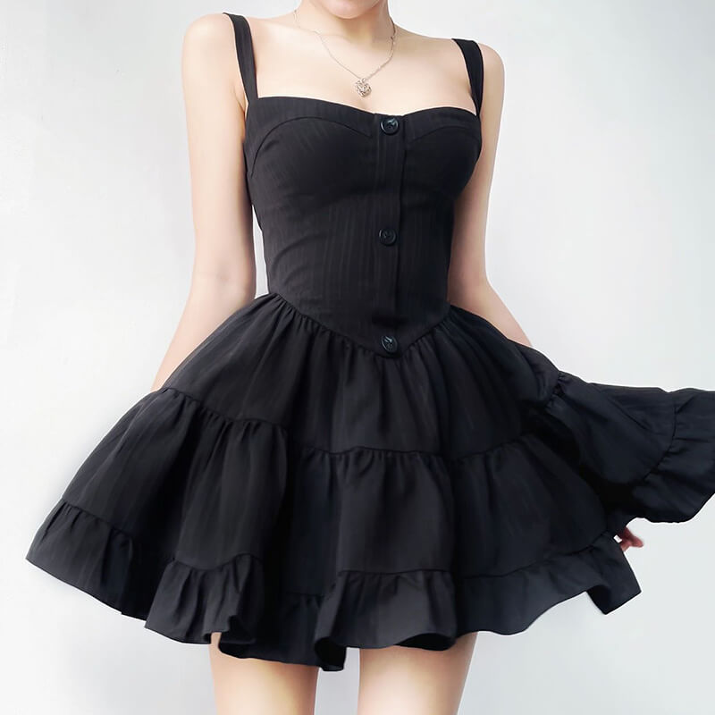 Elegant Princess Suspender Dress