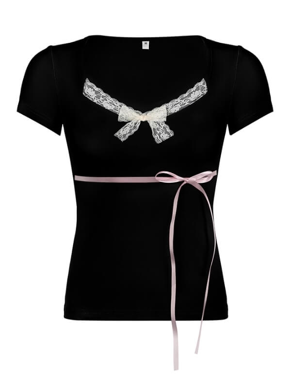 Kawaii Ribbon Bow Top