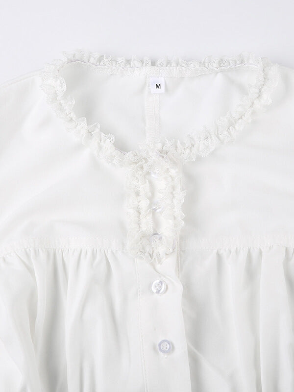 White Fairy Twin-ribbons Top