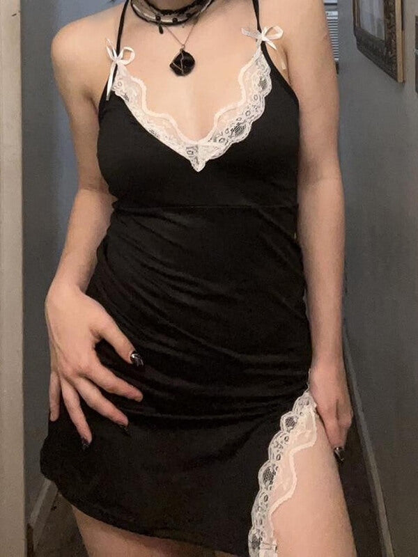 Black Lace Cami Dress