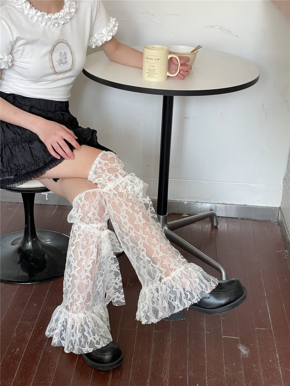 Fairy Stars Lace Leg Warmers