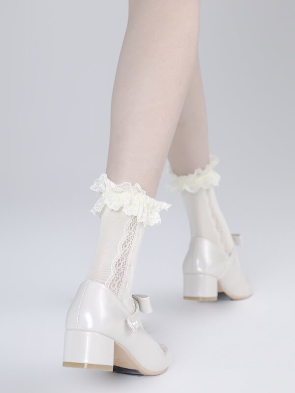 Kawaii Lolita Hearts Socks