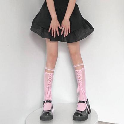 Lolita Lace Ribbon Bandage Stockings