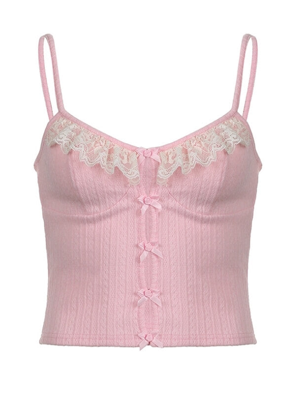 Sweet Pink Sexy Bows Camisole