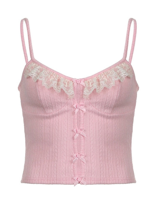 Sweet Pink Sexy Bows Camisole