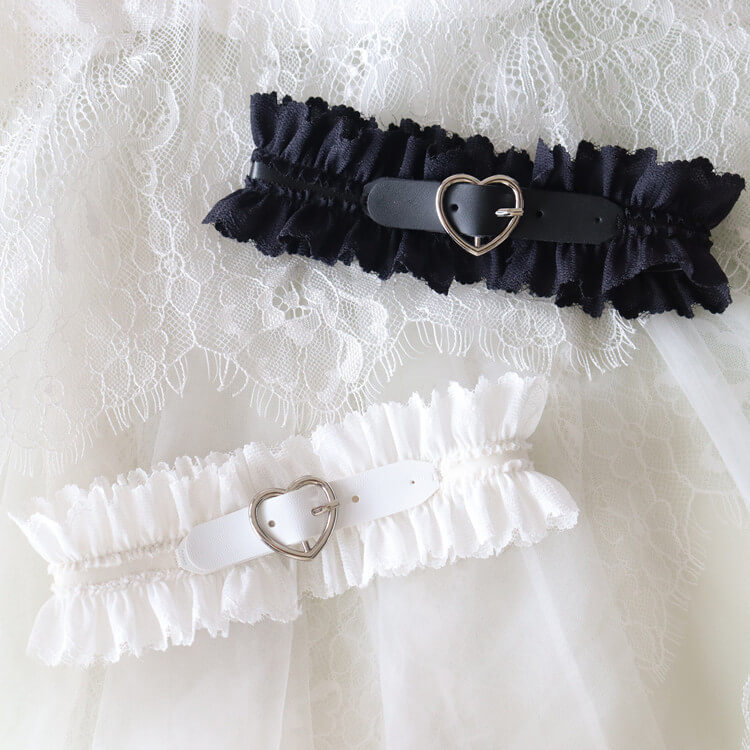 Punk Lolita Heart Buckle Garter