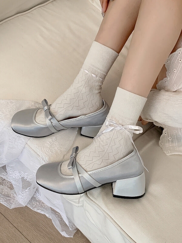 Elegant Bow Mary Jane Shoes