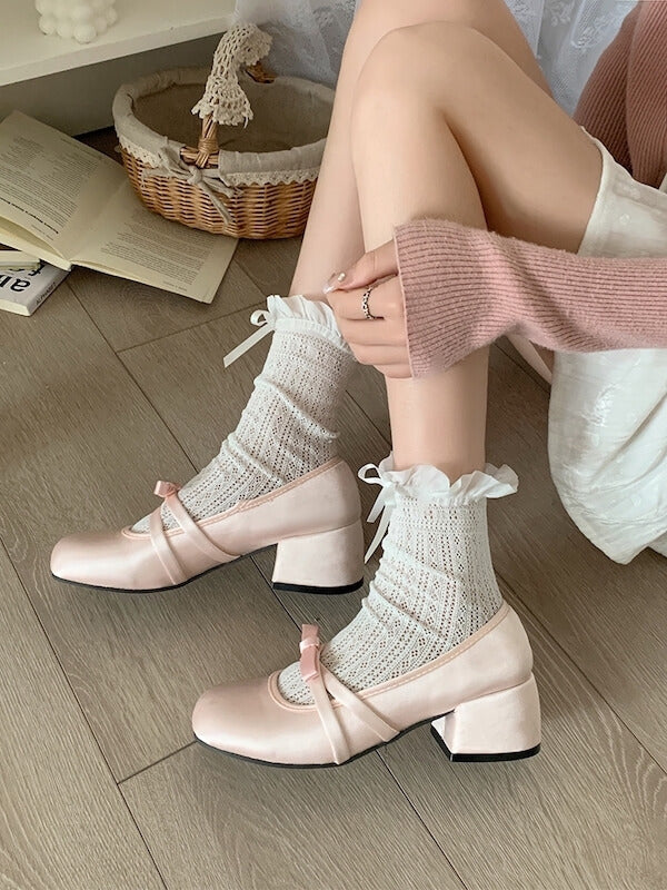 Elegant Bow Mary Jane Shoes