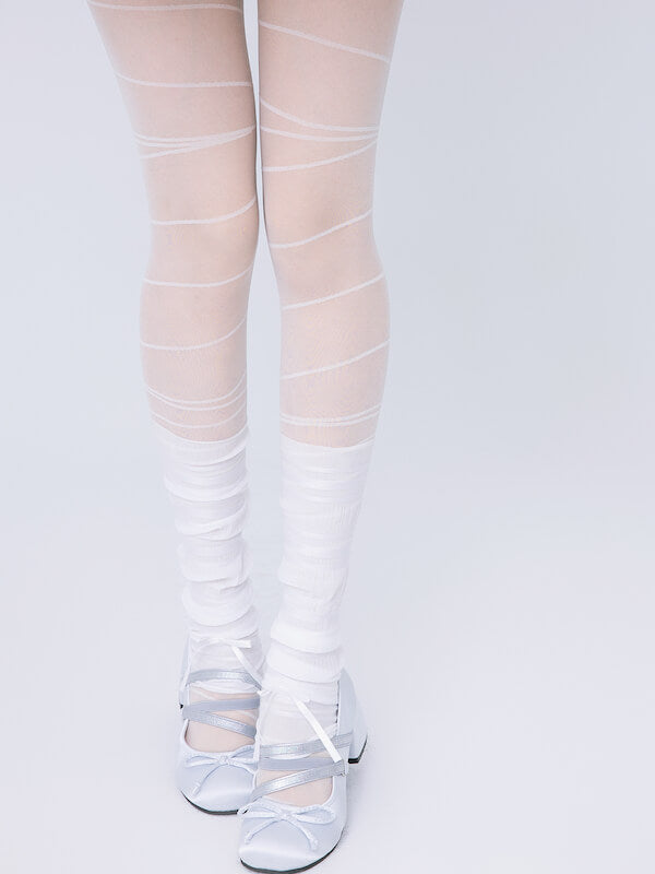 Sweet Lace Chiffon Leg Warmers