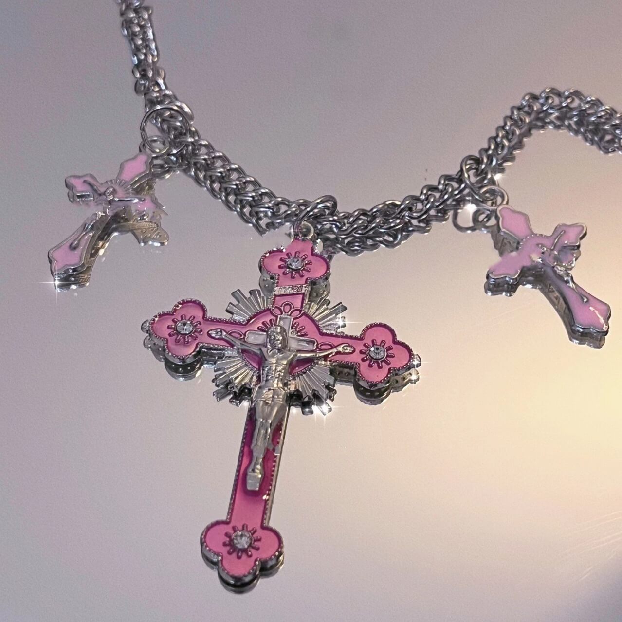 Y2k Punk Cross Necklace