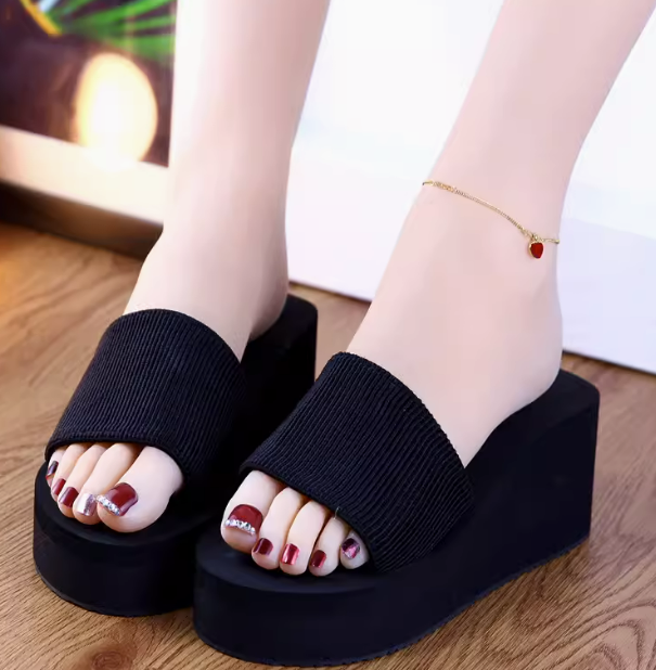 Cute Black Bow Sweet Chic Sandals ON880 MK Kawaii Store