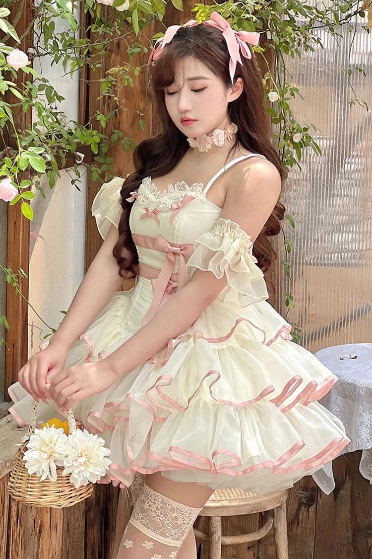 Ballerina Princess Tiered Dress with Bow & Fluffy Silhouette